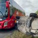 Elementos de la GN provocan carambola; hay 2 lesionados y cuantiosos daños materiales